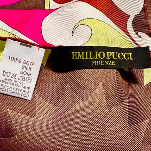 VINTAGE EMILIO PUCCI SILK SCARF 33" x 33" Square - Picture 5 of 8